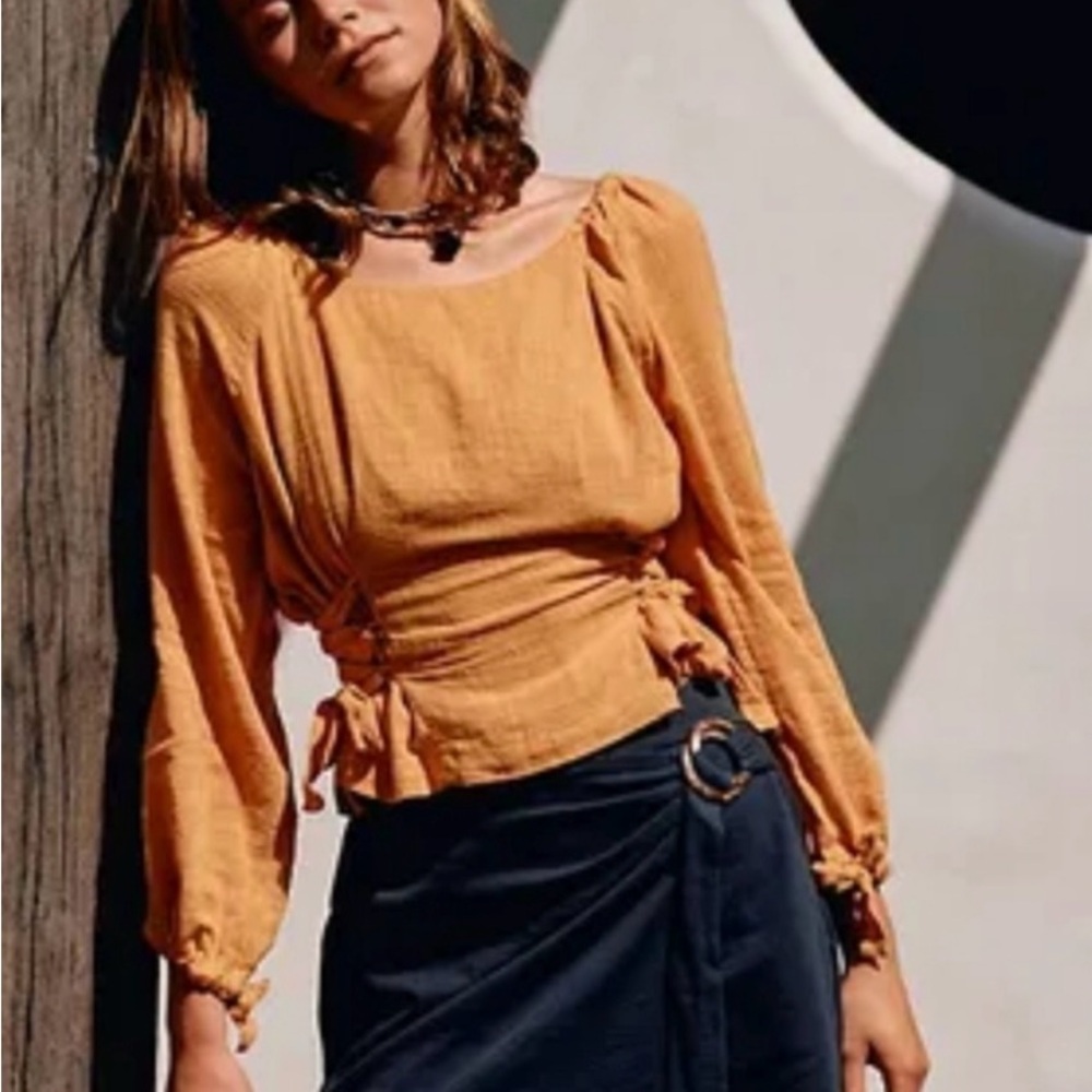 Free People Long Sleeve Blouse, Size XS